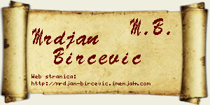 Mrđan Birčević vizit kartica